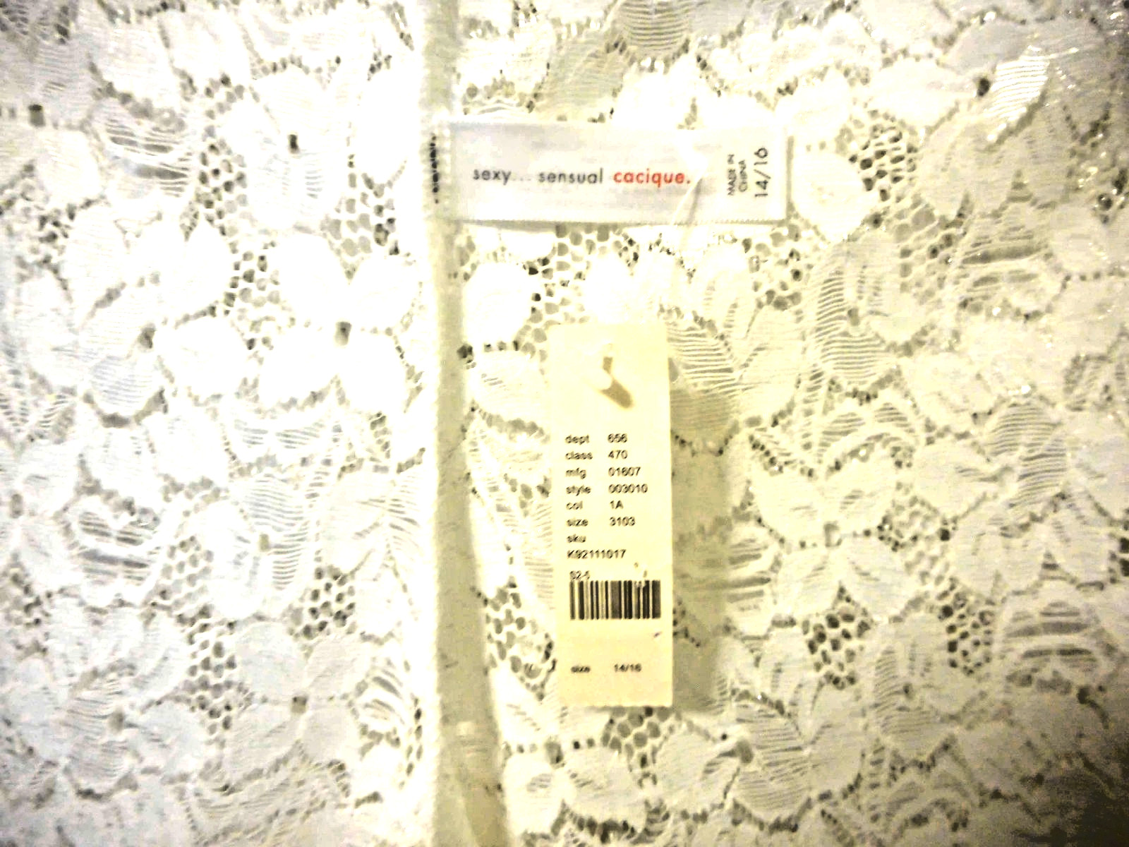 Womens 2 Pair Cacique Lace Red & White Panties - NWT Size L 14/16