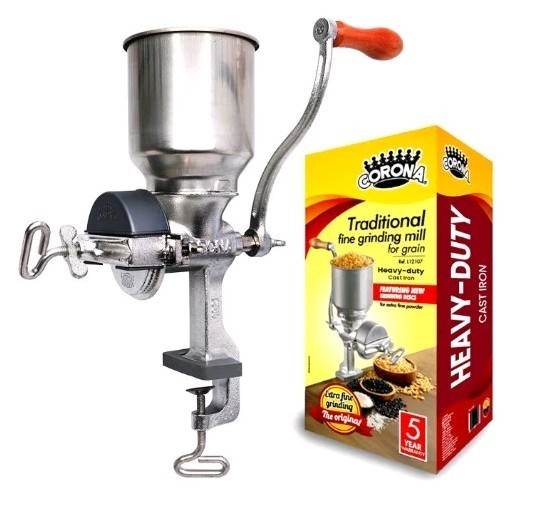 GENUINE Corona® Manual Hand Mill Grinder for Grains, Corn, & Beans