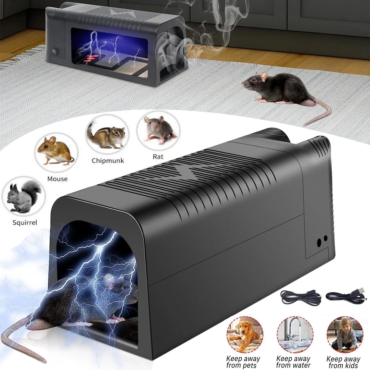 Electronic Mouse Trap Victor Control Rat Killer Pest Electric Rodent Zapper US