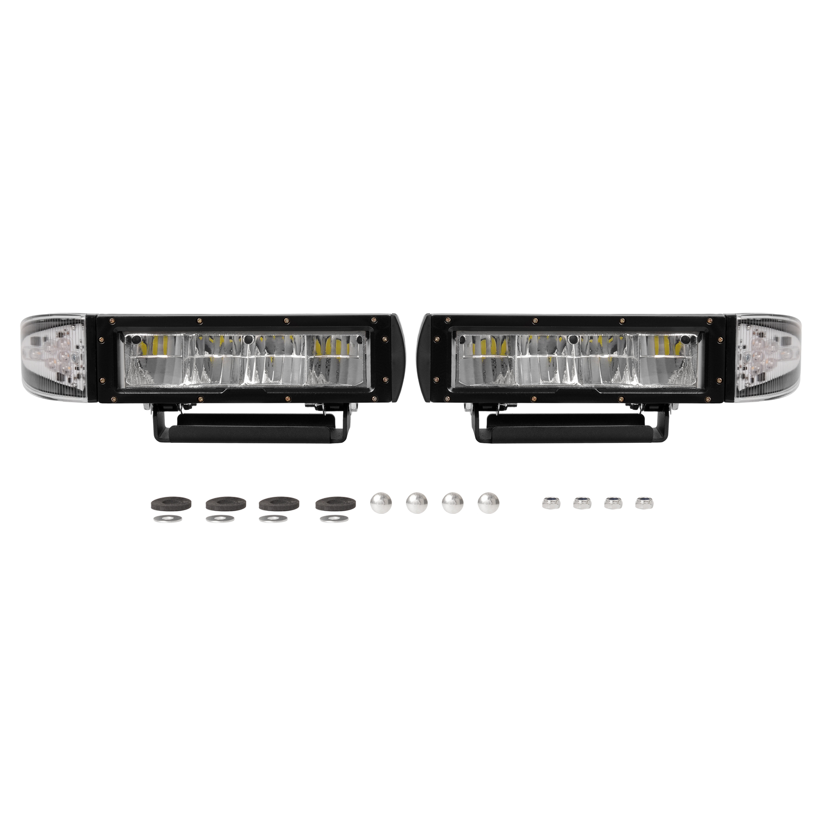 2PCS Universal Headlight Heated LED Plow Lights Replaces #1312100