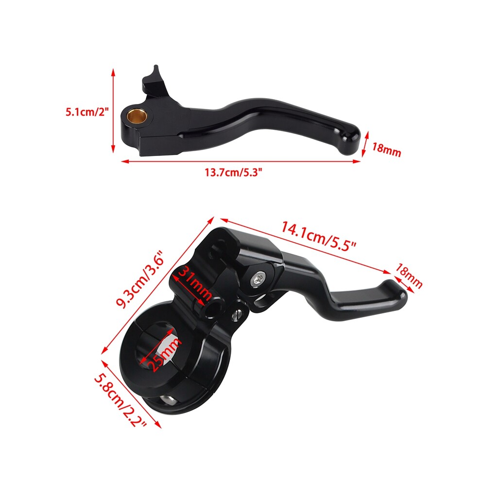 Easy Pull Clutch & Brake Levers For Harley Dyna Street Bob FXDB Low Rider 96-17