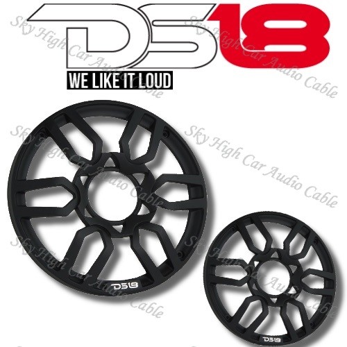 DS18 PRO Universal 6.5" Inch Plastic Speaker Grill Cover Black Set of 2