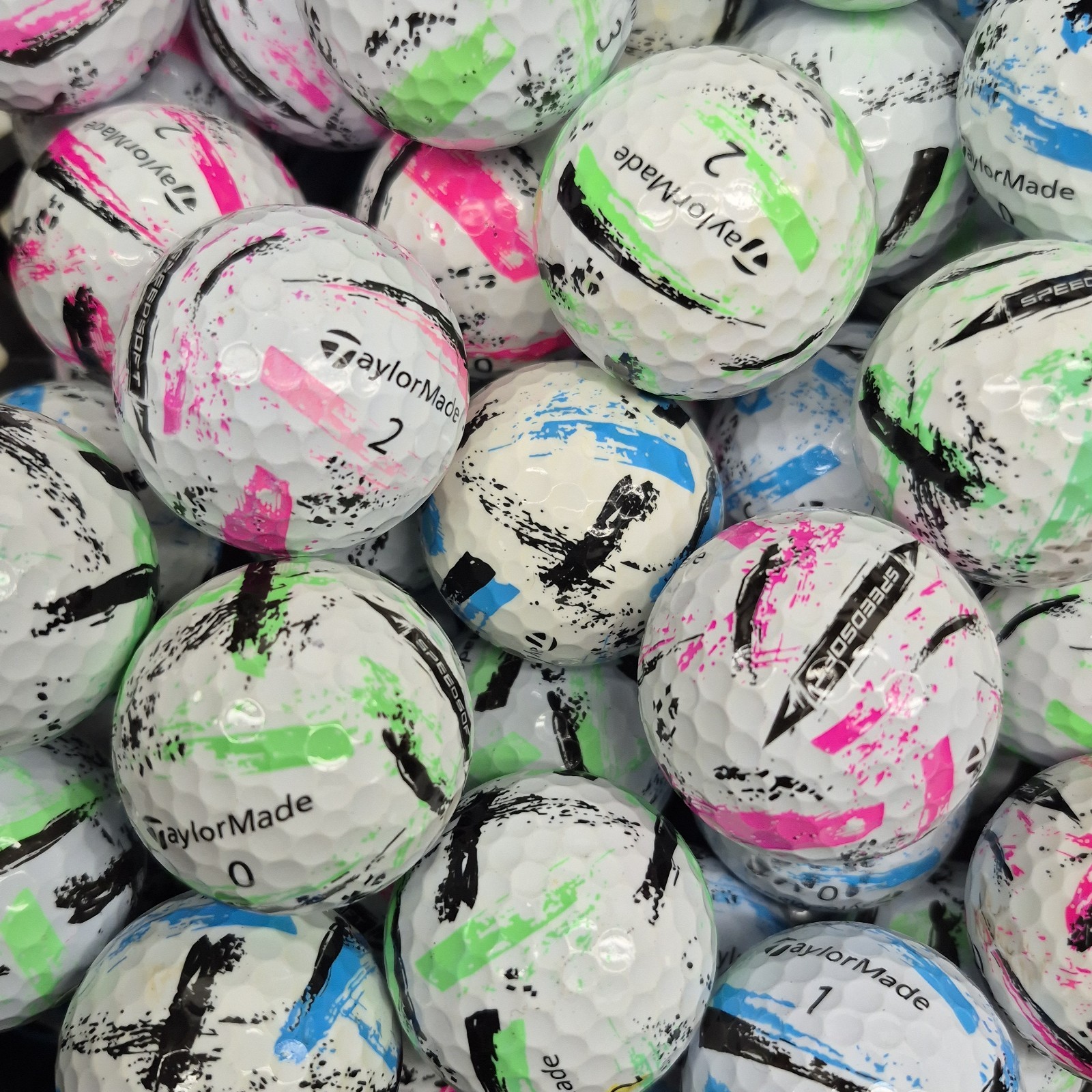 36 Taylormade Speedsoft Ink Color Mix Golf Balls - 3A Value Grade AAA