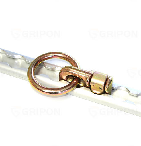GRIPON (Pack of 8) Aluminum L Track Double Stud Fitting with O-Ring Tie Down