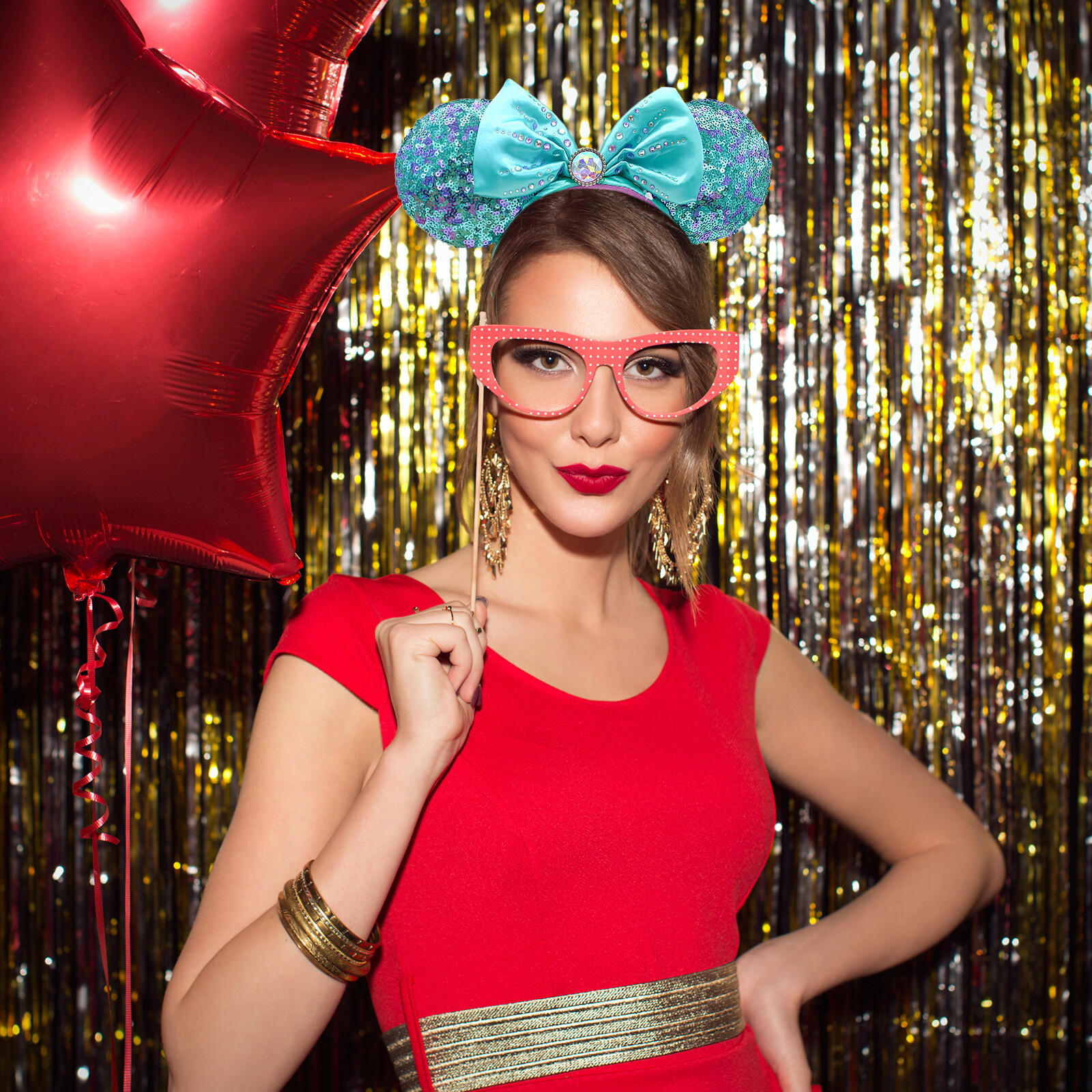 Disney` Parks Ariel The Little Mermaid 30th Anniversary Minnie Ears Headband