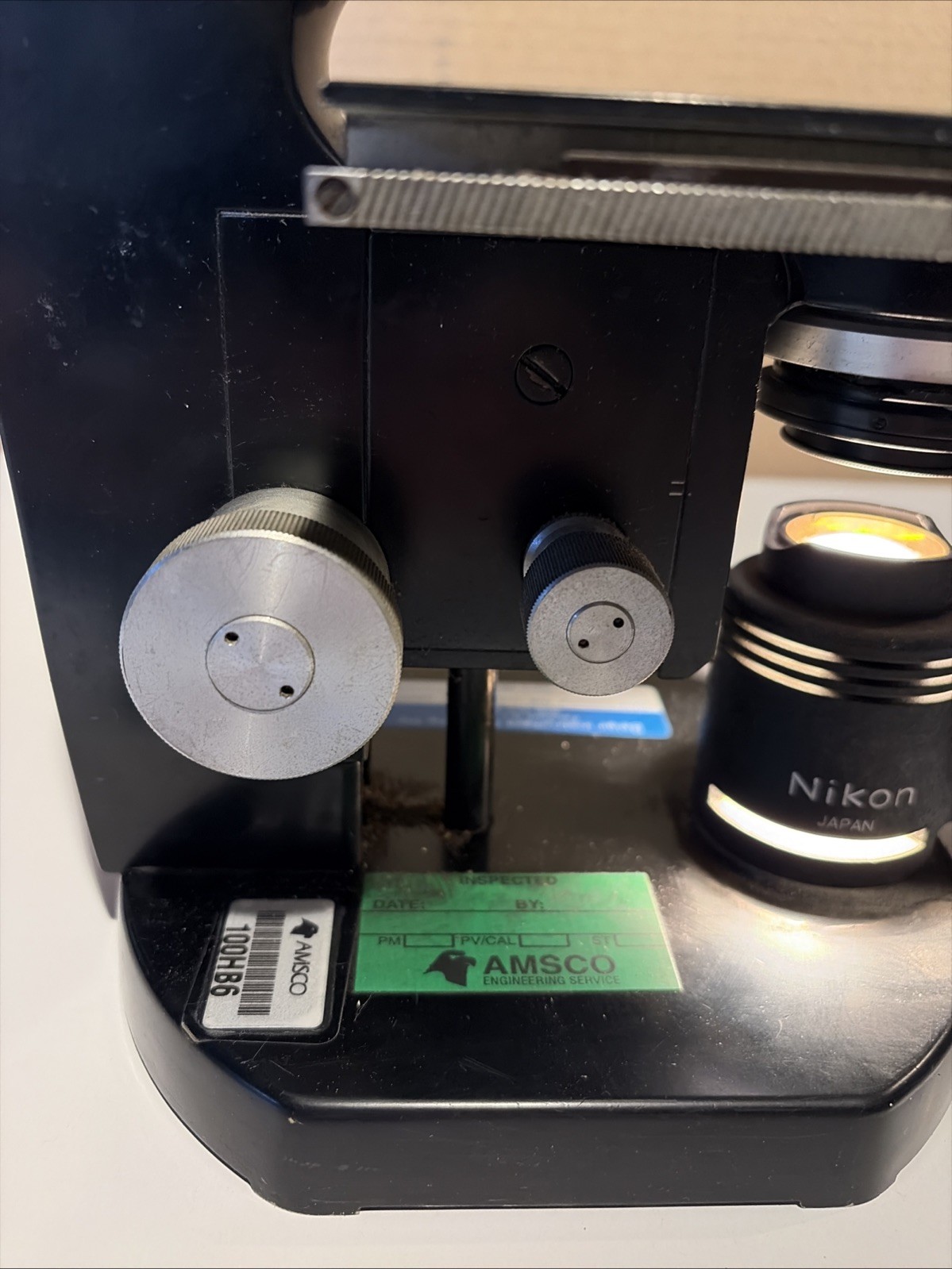 Vintage Nikon (Nippon Kogaku) 62437 Microscope Missing 3 Lens Light Works