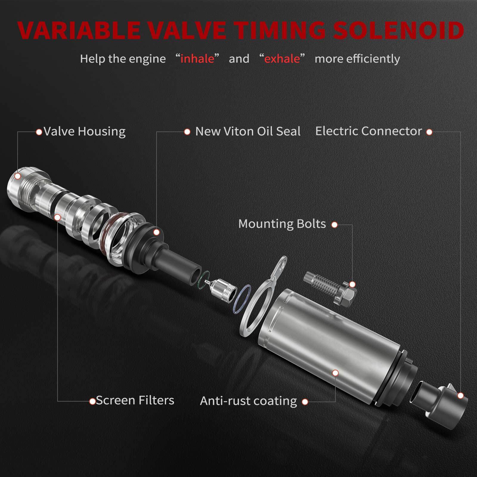 Intake & Exhaust VVT Solenoid Cam Actuator for Chevrolet Malibu Buick Verano GMC