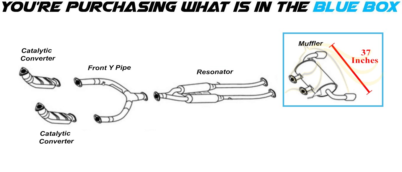 Stainless Steel Exhaust Rear Muffler fits: 2009-2012 Infiniti FX35 3.5L V6