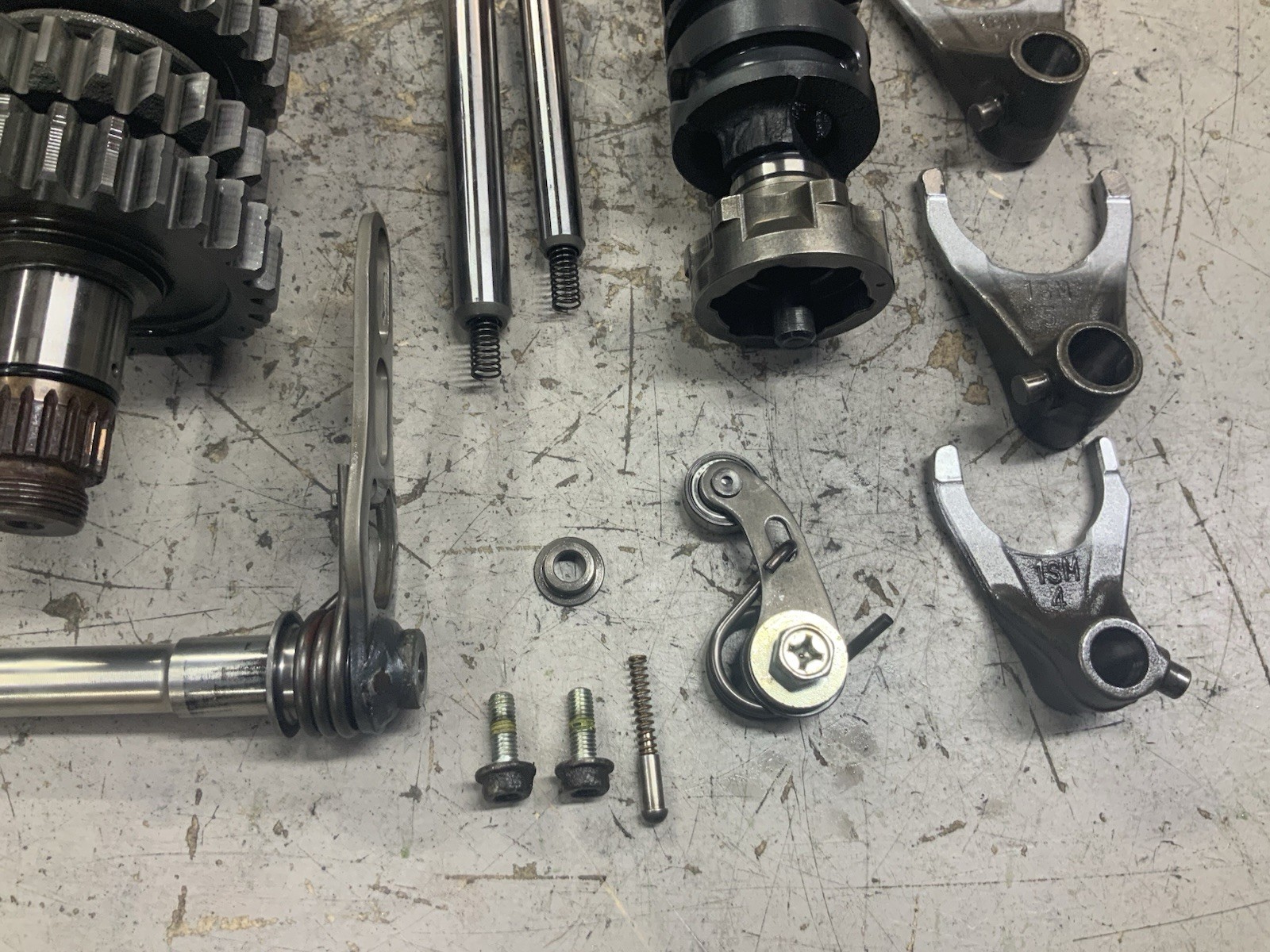 2014 Yz250f transmission yz 250f 250 gears shift shaft forks trans