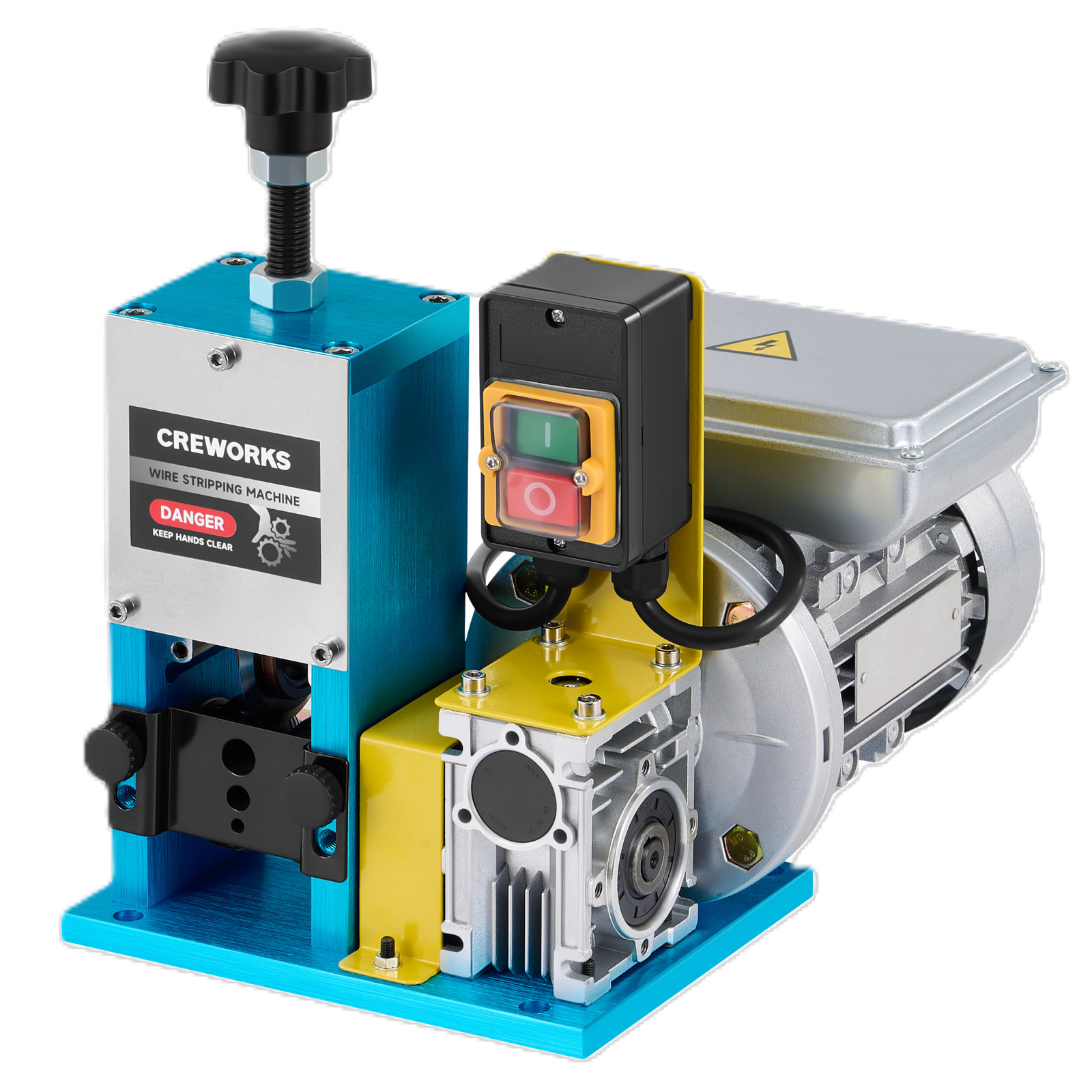 CREWORKS Portable Powered Electric Wire Stripping Machine 1/4HP Cable Stripper