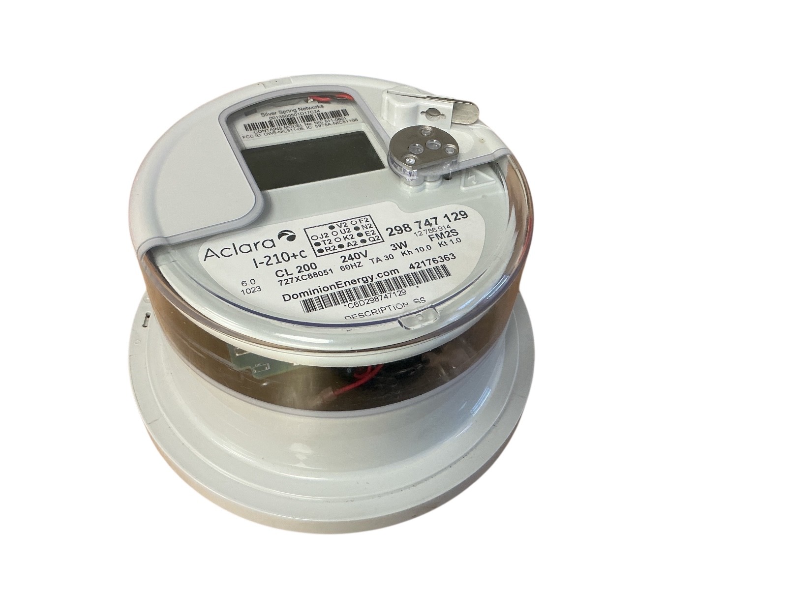 Aclara I-210+c Smart Electric Meter CL200 240V Silver Spring AMI Open Box New