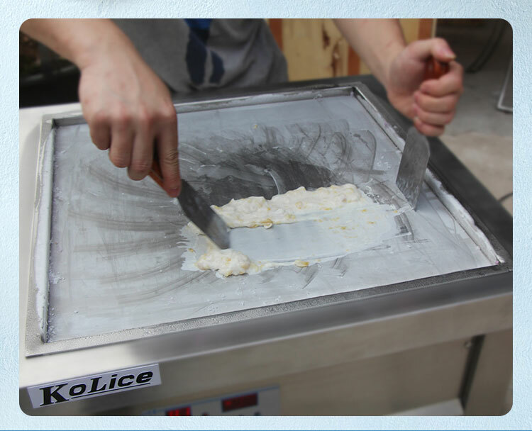 USA 110V Kolice ETL Commercial square pan fried ice ceram machine