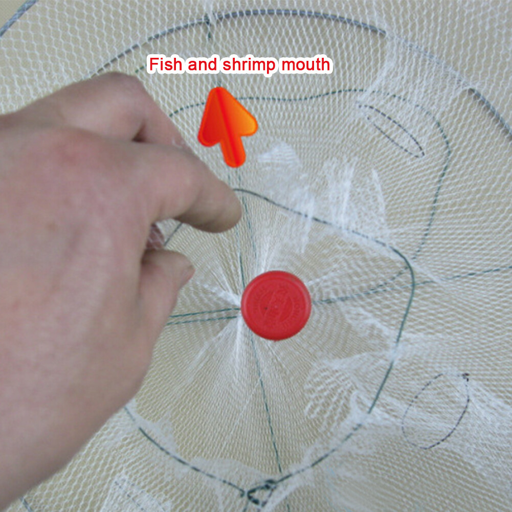 Foldable Fishing Bait Trap Crab Net Crawdad Shrimp Cast Dip Cage Fish Minnow US!