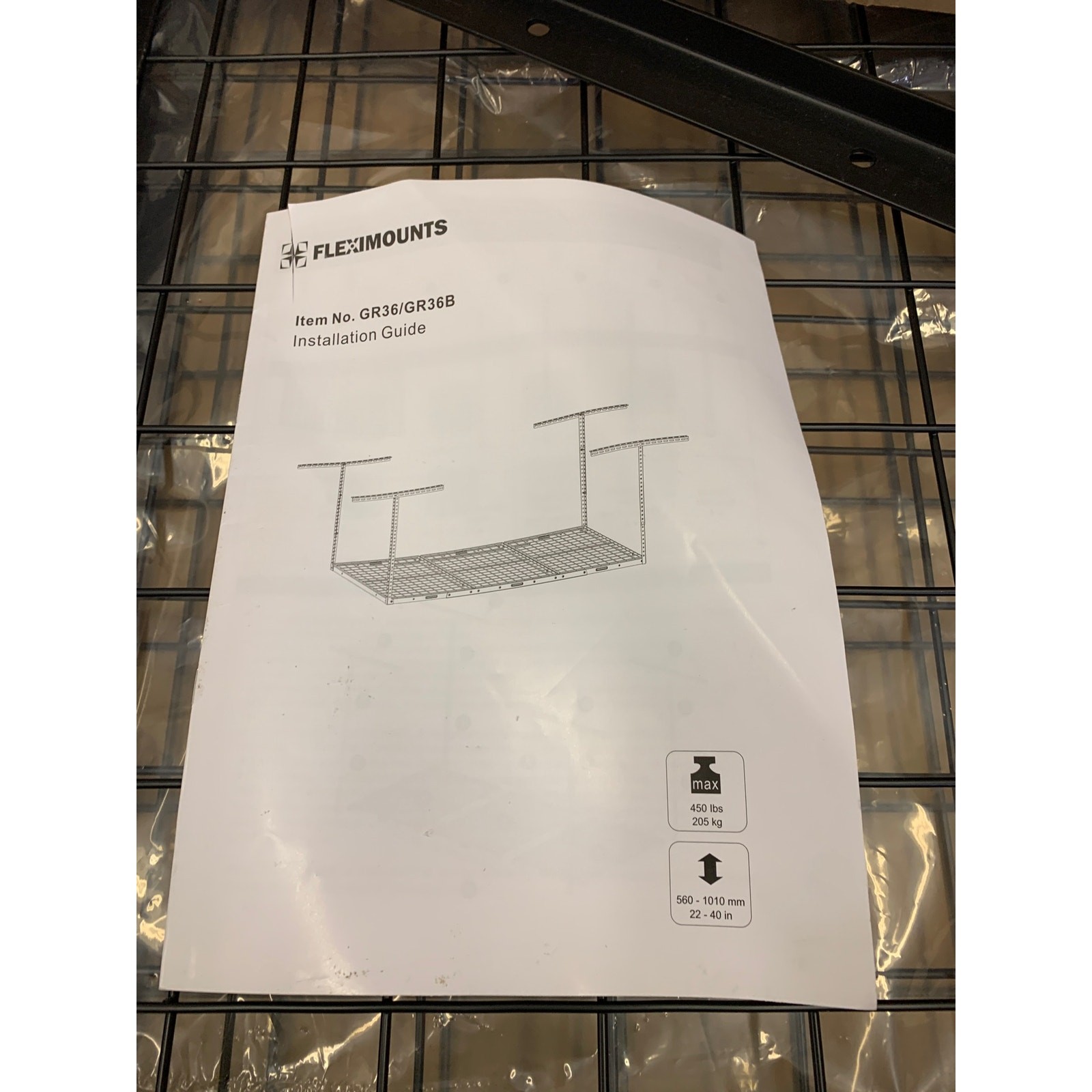 3' x 6' FLEXIMOUNTS Overhead Garage Storage Adjustable Ceiling Storage Rack