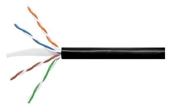 CS340 100'FT Cat6 Gel Outdoor Direct Burial USA Cable Ethernet network Copper