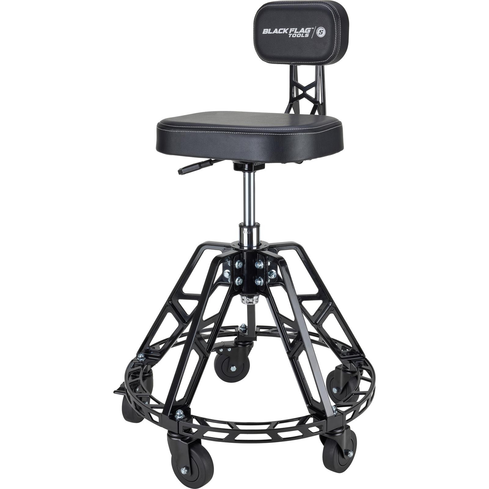 Black Flag™ Adjustable Height High Back Rolling Shop Chair