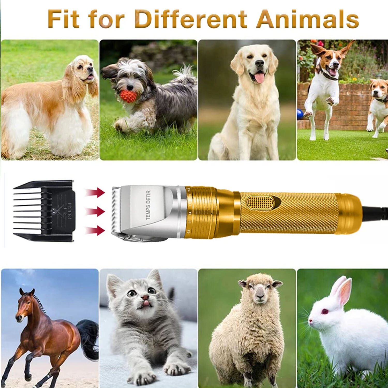 380w Professional Electric Animal Hair Clippers Horse Pet Grooming Trimmer