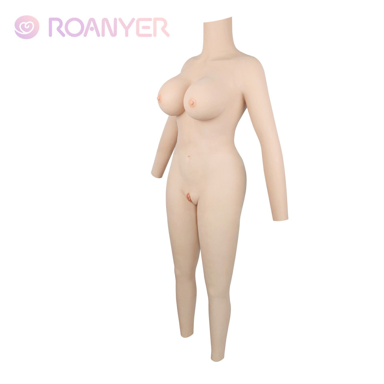 Roanyer Transgender Silicone G Cup Body Suit With Breast Forms Fake Boobs Drag