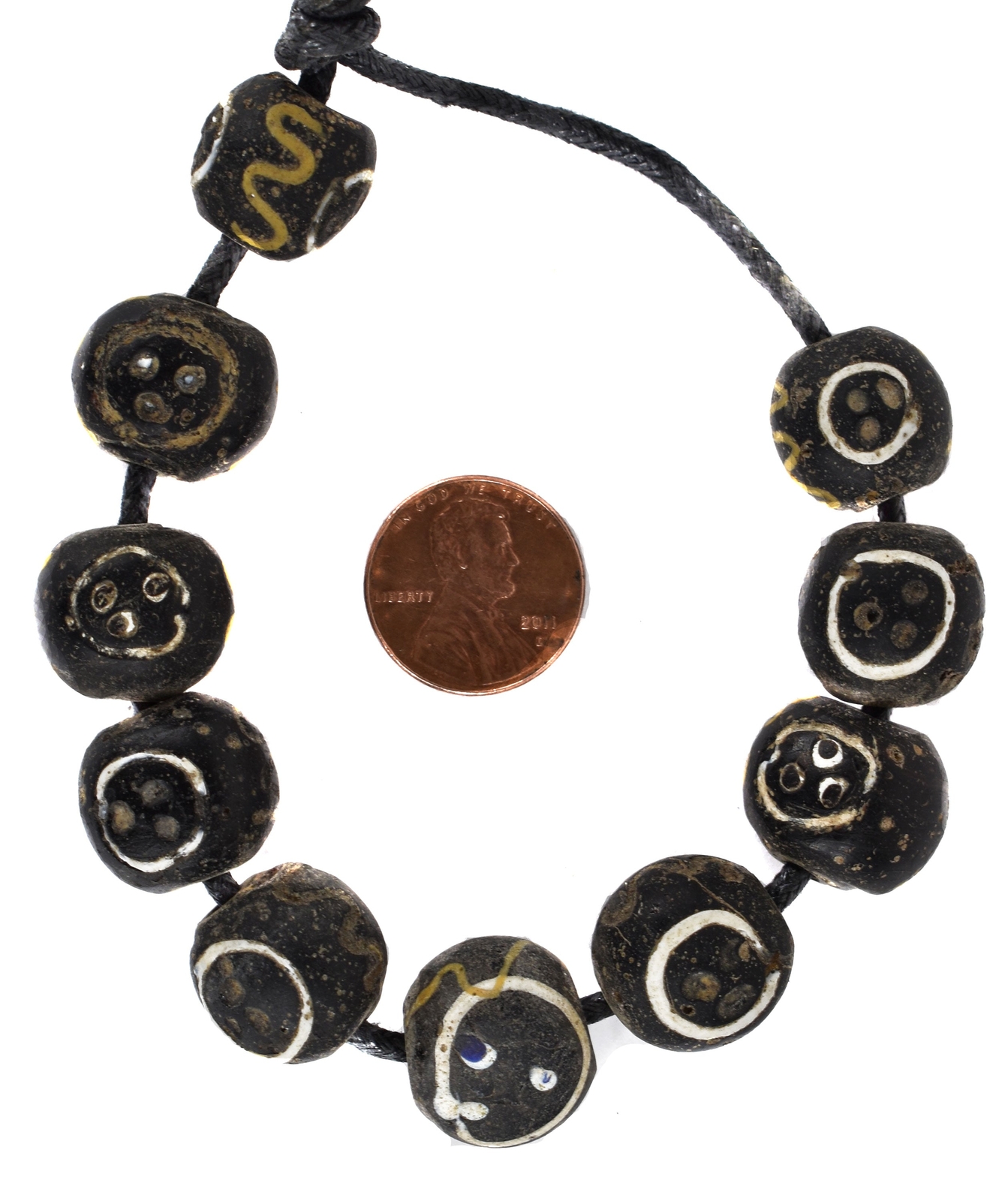 10 Baule Face Venetian Trade Beads