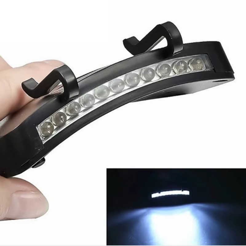 Ultra Bright Hand Free LED Clip on Cap Light for Fishing Camping Baseball Cap