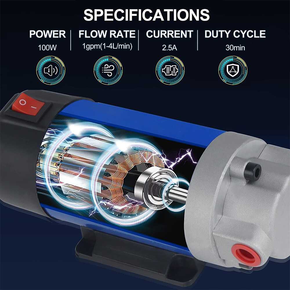 Electric Engine Oil Transfer Extractor Fluid Suction Pump Diesel Siphon Car Tool