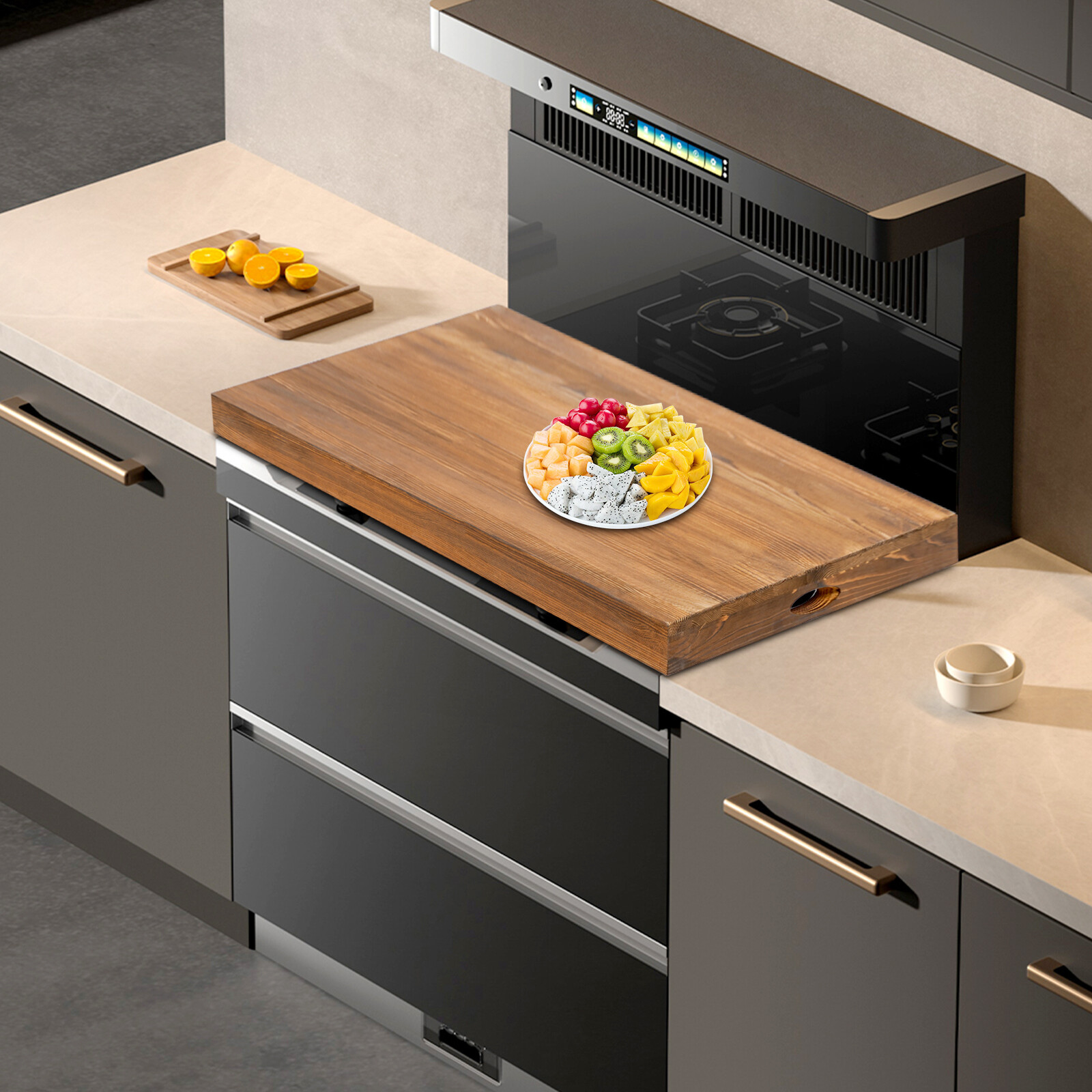 Wooden Stove Top Cover Stove Cover Protector Noodle Board Stove Cover Pine Wood