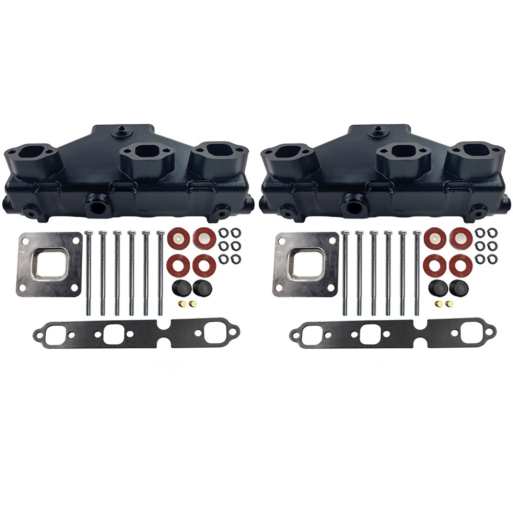 2x Exhaust Manifold Dry Joint Riser for Mercruiser GM 4.3 V6 2002- UP 864612T01