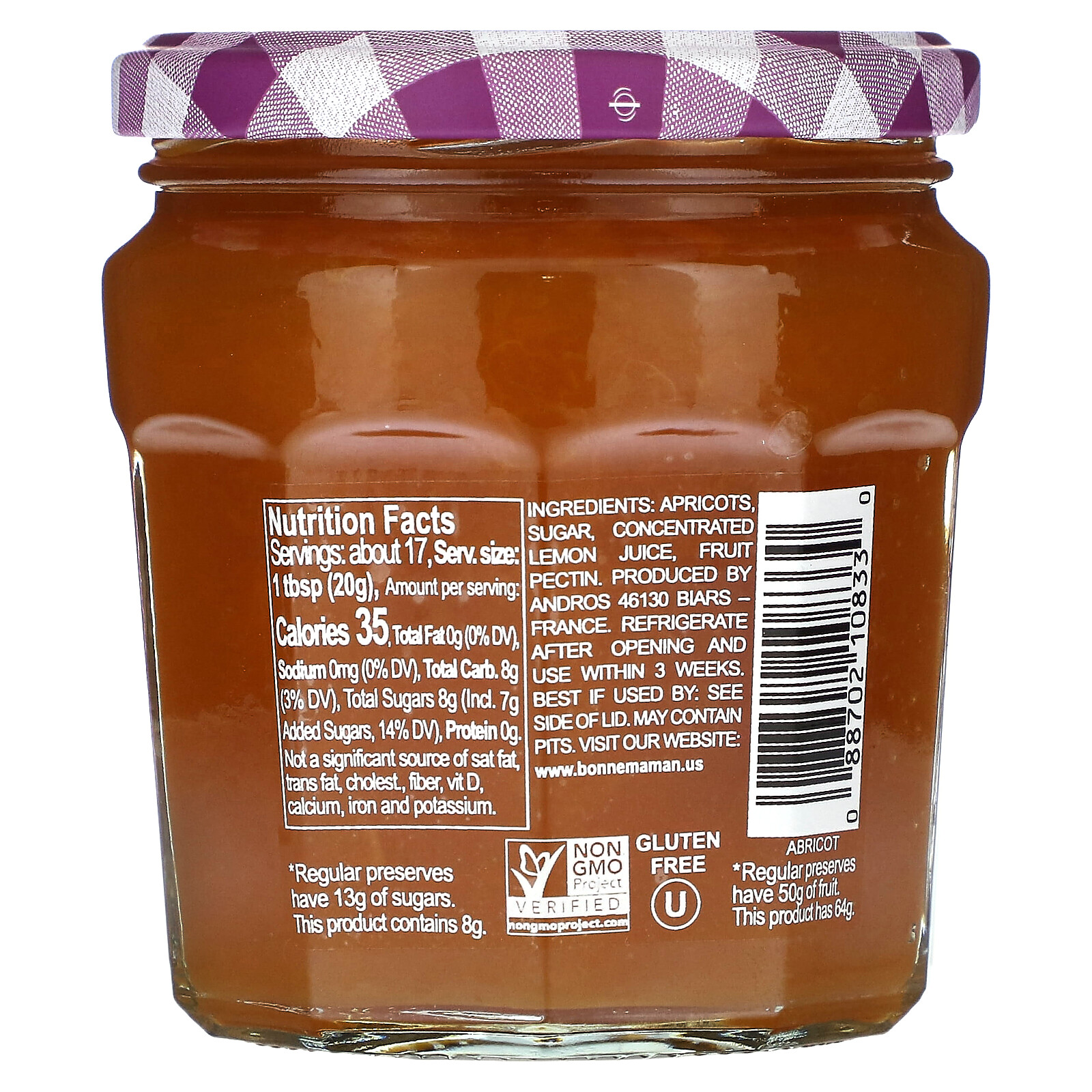 Apricot Fruit Spread, 11.8 oz (335 g)