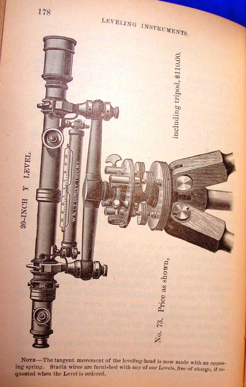 1889 Gurley Surveying & Drafting Insts. Catalog/Manual