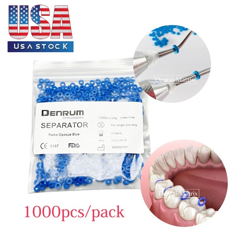 1000pcs Dental Ortho Non-latex Separators Spacers Elastic Elastic Ties Gap Bands