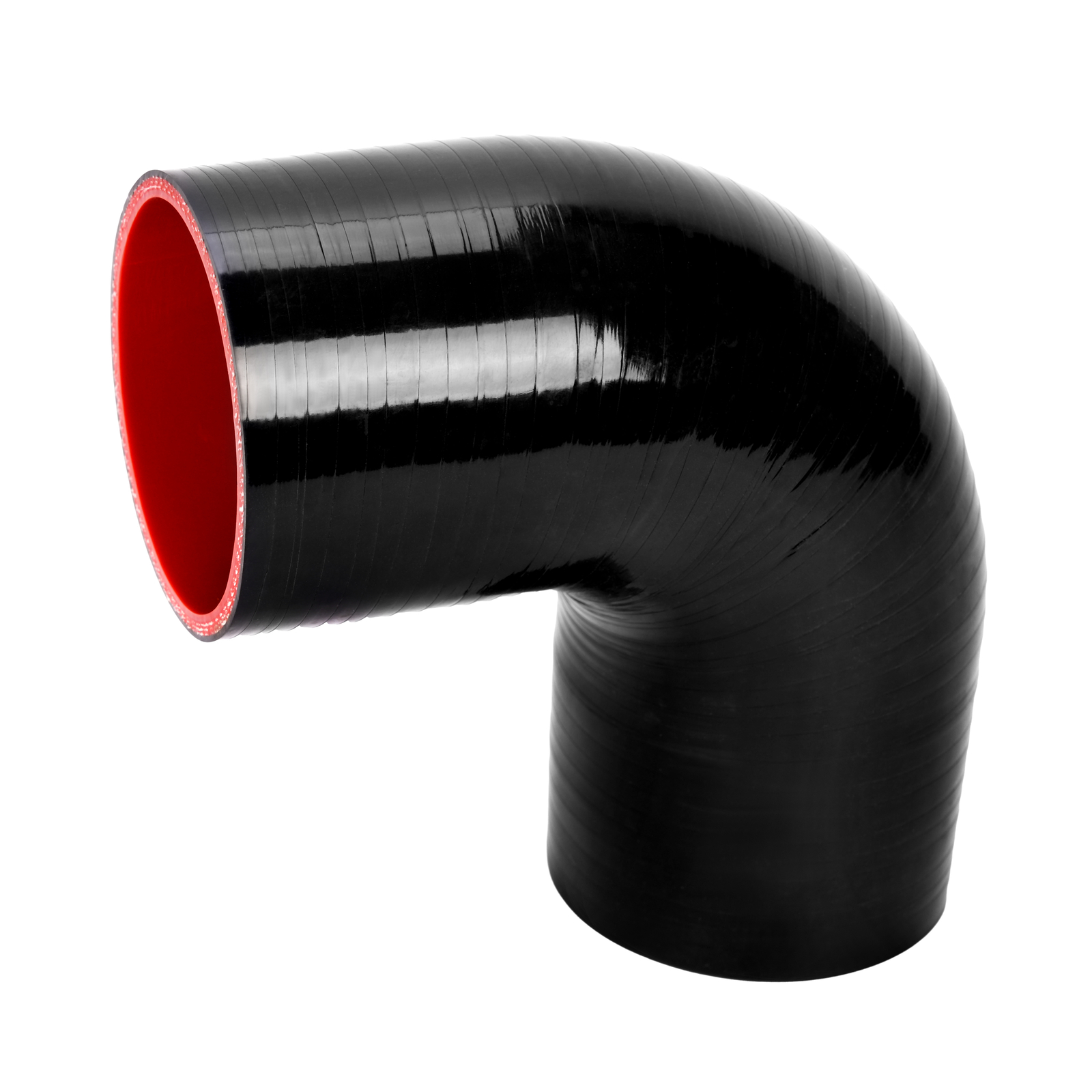 2.5'' 90 Degree Elbow Rubber Hose Coupler Intercooler Pipe Black-Red Universal