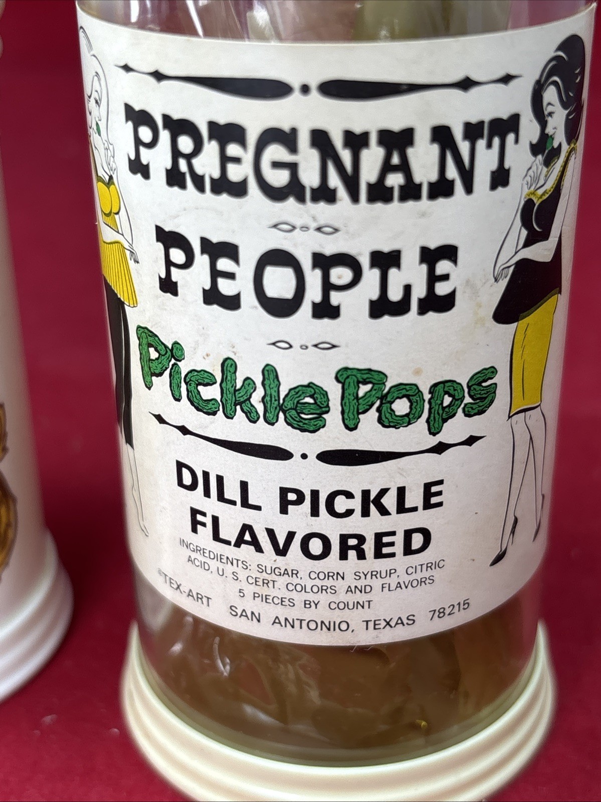 Vintage 1960s Fun Adult Novelty Candy-Pregnant People Pickle Pops & Whiskey Gum