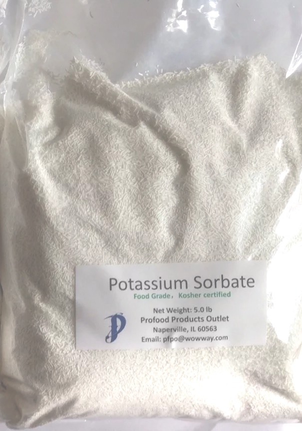 Potassium Sorbate, Food grade preservative, 5 Lb Bag
