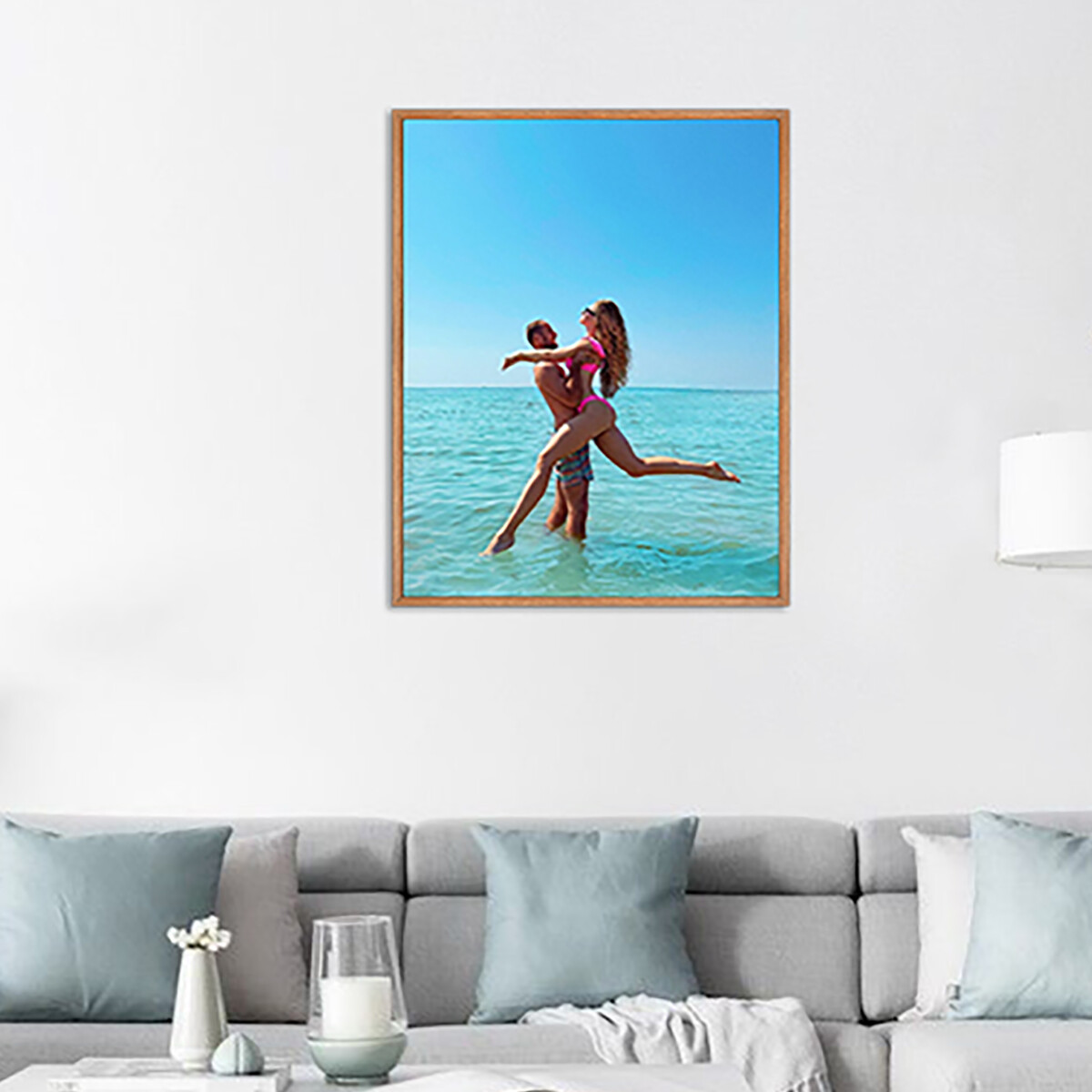 Canvas Floating Frame Wood-Look Floater Frames for Canvas Paintings Frame Decor