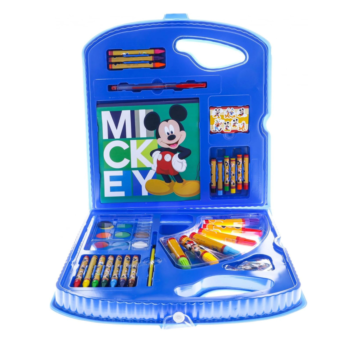 Disney Mickey Mouse Kids 40pc Art Supplies Coloring Marker Crayon Paint Pad Set