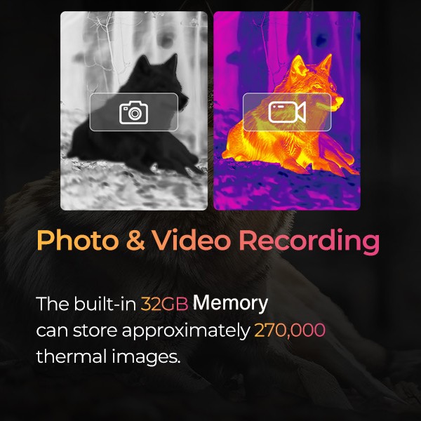 GTGUARD Ai 384x288 Thermal Monocular 15mm 60Hz Lens Night Vision Hunting Scope