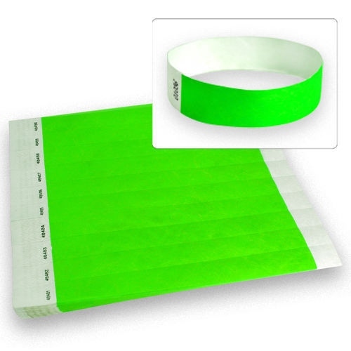 100ct, 500ct or 1000ct - 3/4" Tyvek Bracelets - Choose Your Color and Quantity