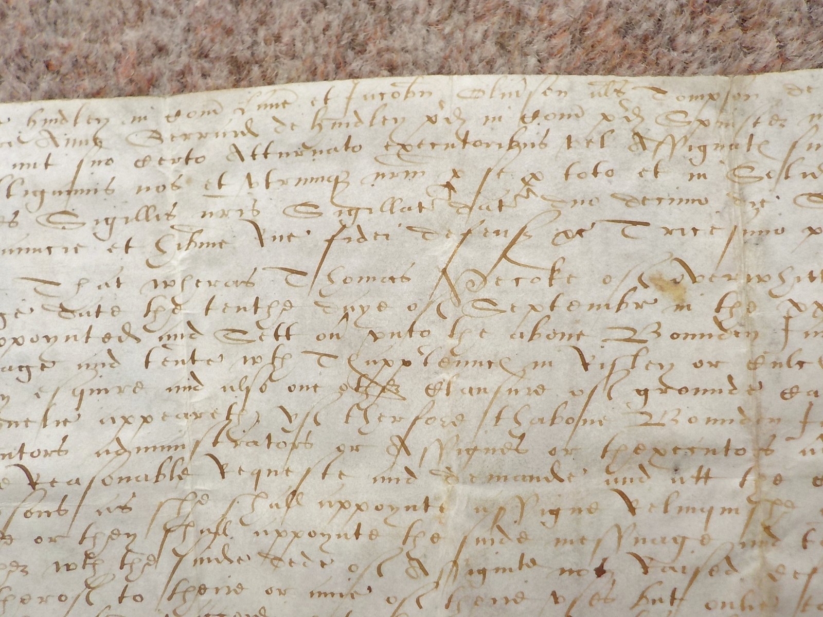 1589 Lancashire Hindley 16th century Vellum Deed Document Latin English