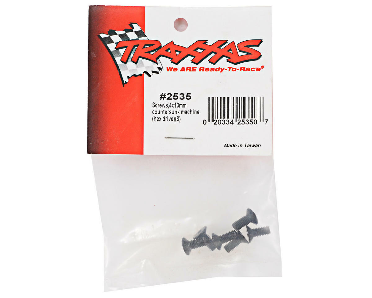Traxxas 4x10mm Flat Head Screws (6) [TRA2535]
