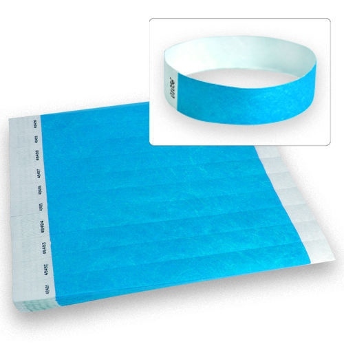 100ct, 500ct or 1000ct - 3/4" Tyvek Bracelets - Choose Your Color and Quantity