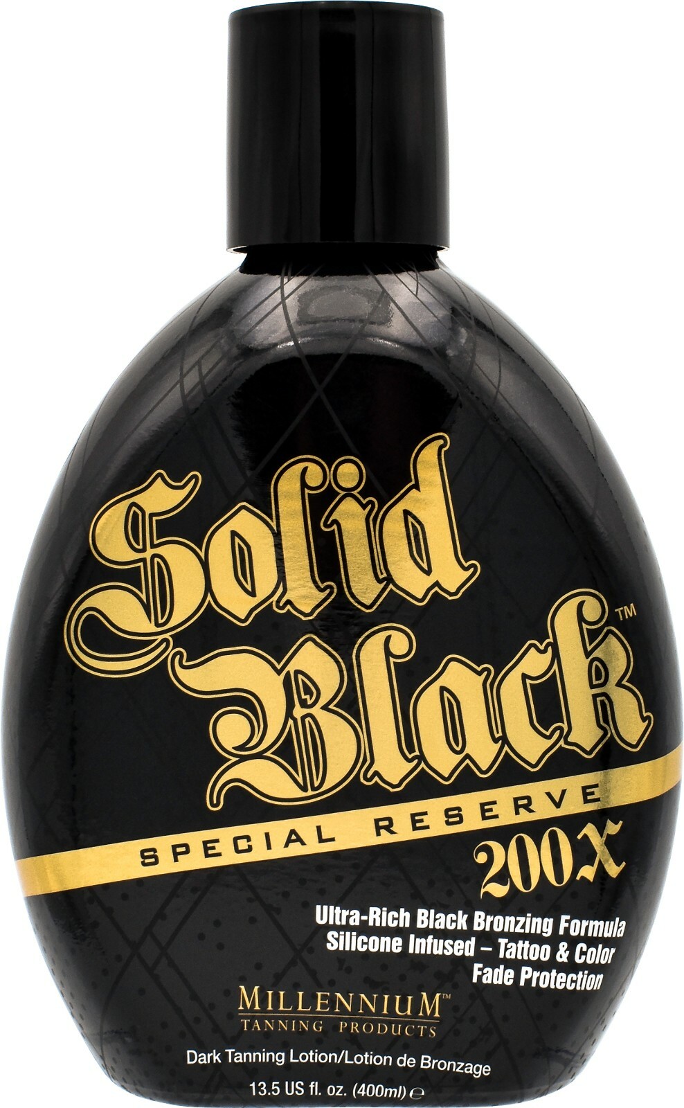 Millennium SOLID BLACK SPECIAL RESERVE 200X Bronzer Dark Tanning Bed Lotion