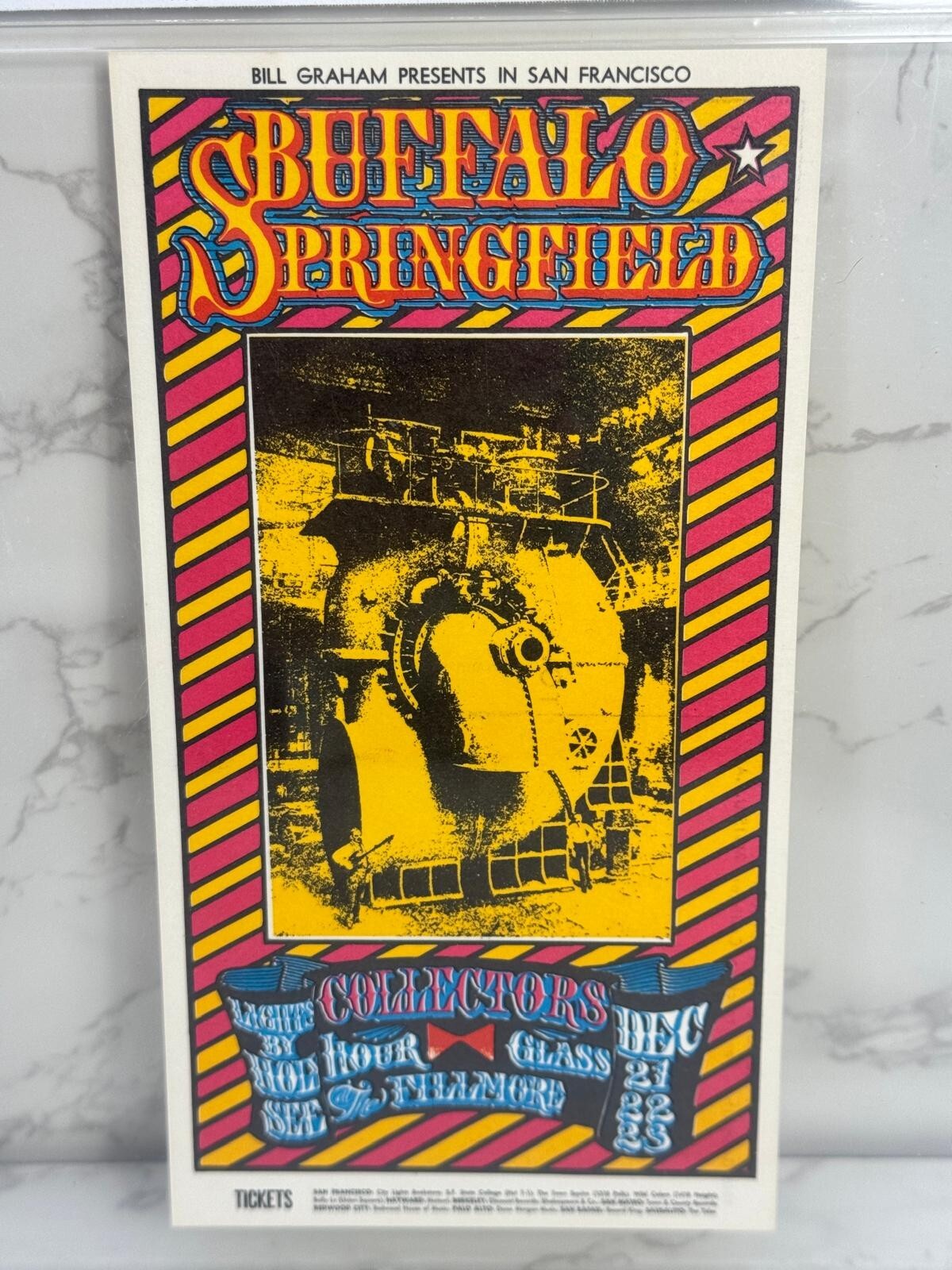 Buffalo Springfield Collectors 1967 Bill Graham Fillmore BG98 Postcard CGC 10