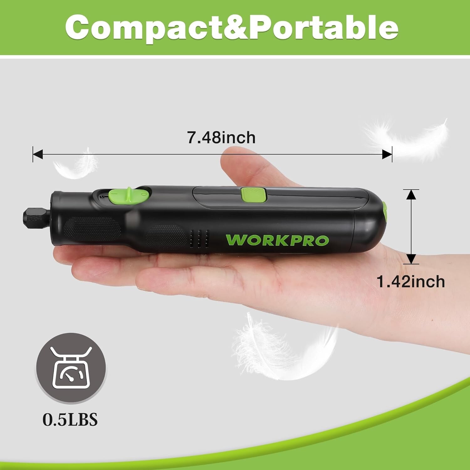 WORKPRO 7.2V Cordless Rotary Tool 6 Variable Speed w/117 Accessories Black