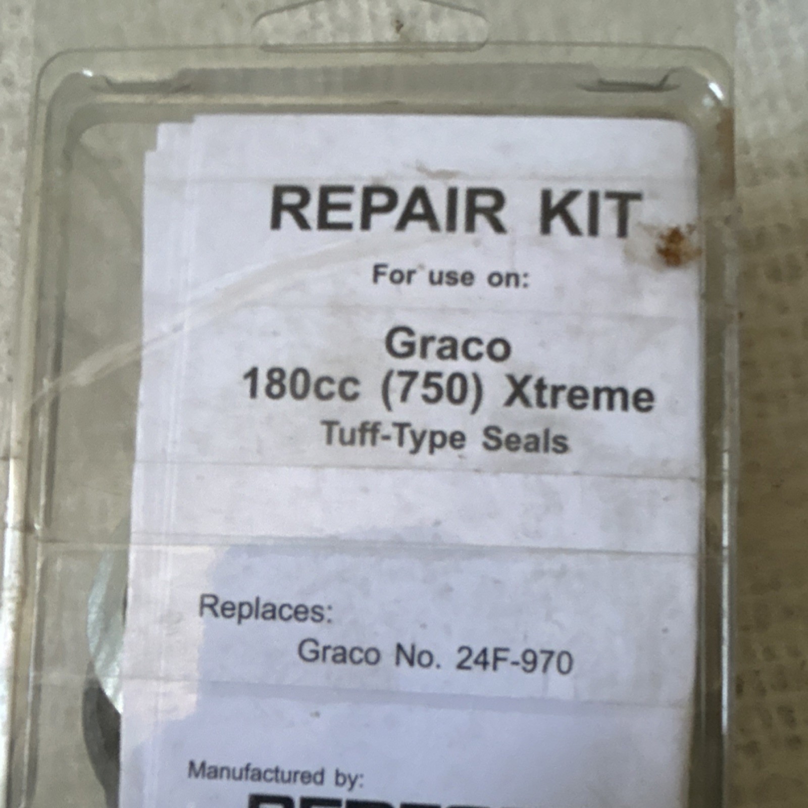 Bedford Repair Kit 24F-970 for Graco 180cc (750) Xtreme w/ Tuff-Type Seals