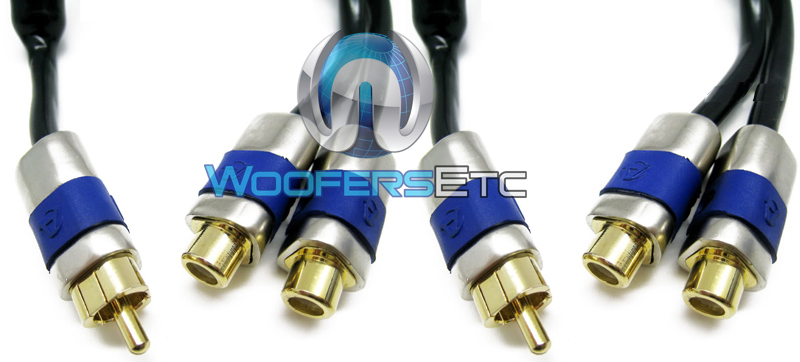 2 AUDIOBAHN CSY2FK PRO Y RCA JACK WIRES 1M 2F CORD for SUB AMP SPEAKER AMPLIFIER