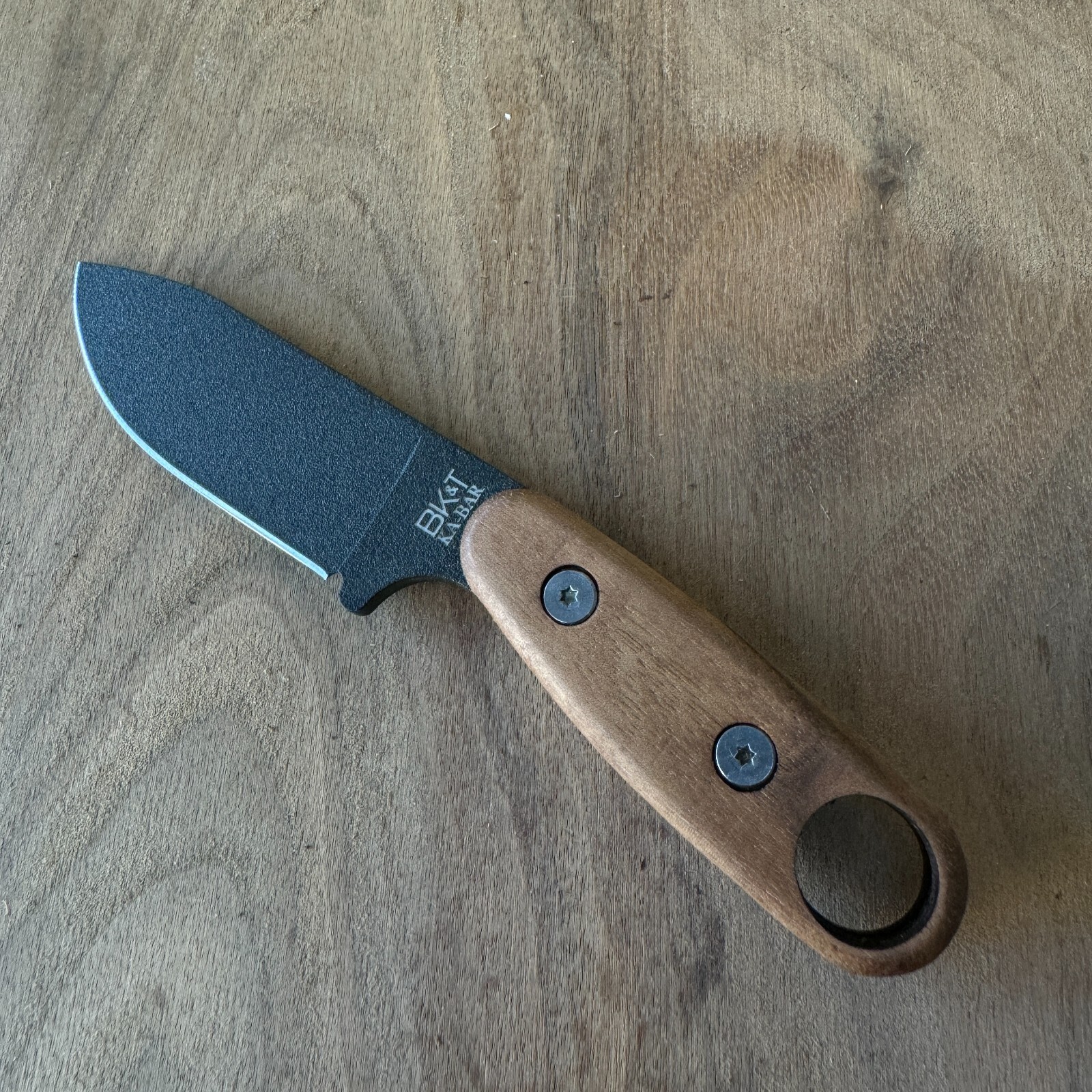 Walnut scales compatible with Kabar BK-14 Eskabar knife (w/hardware)