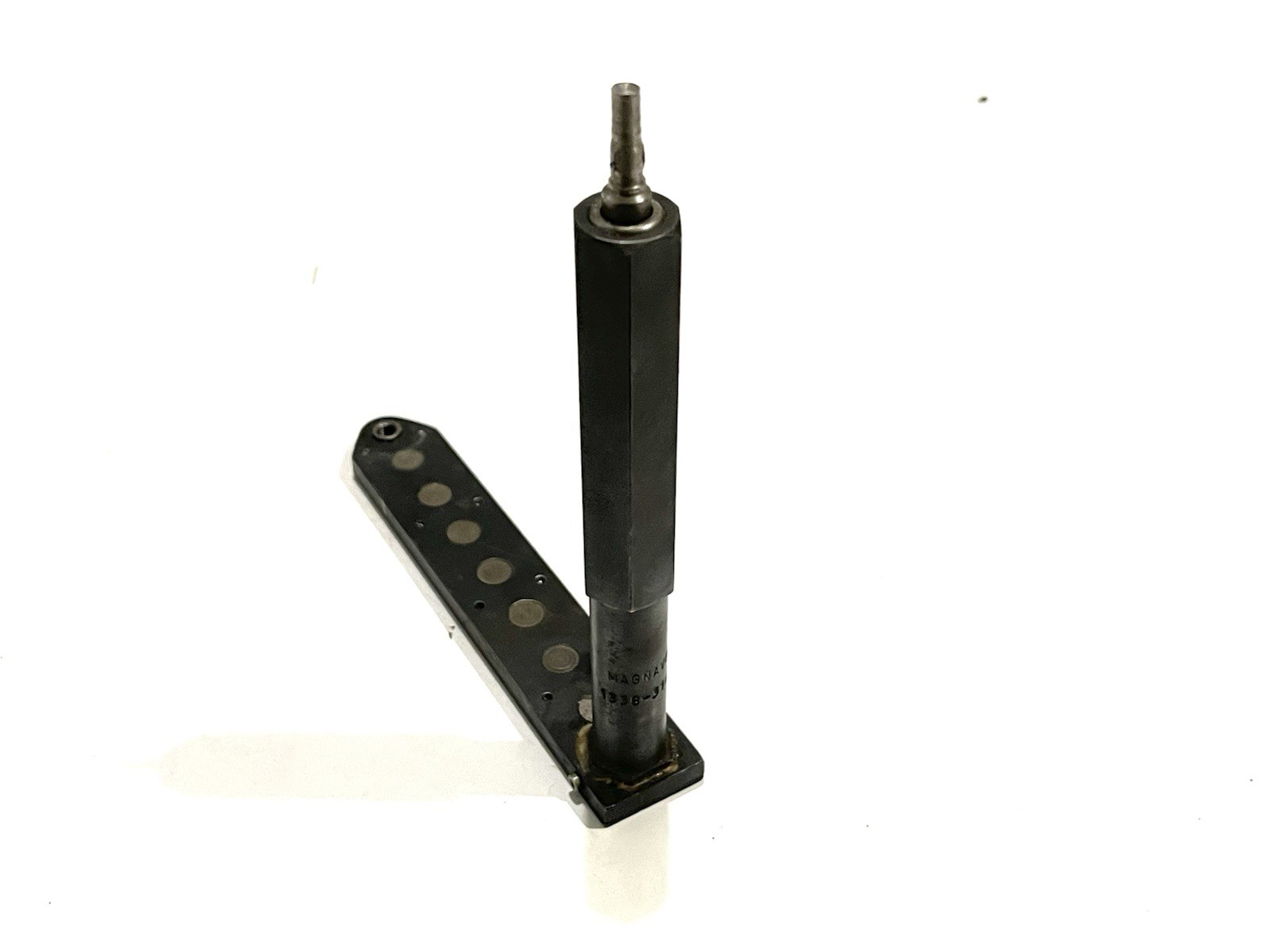 Magnavon Flat Long Pancake Drill Adapter 1/4-28 Threaded Aircraft Tool