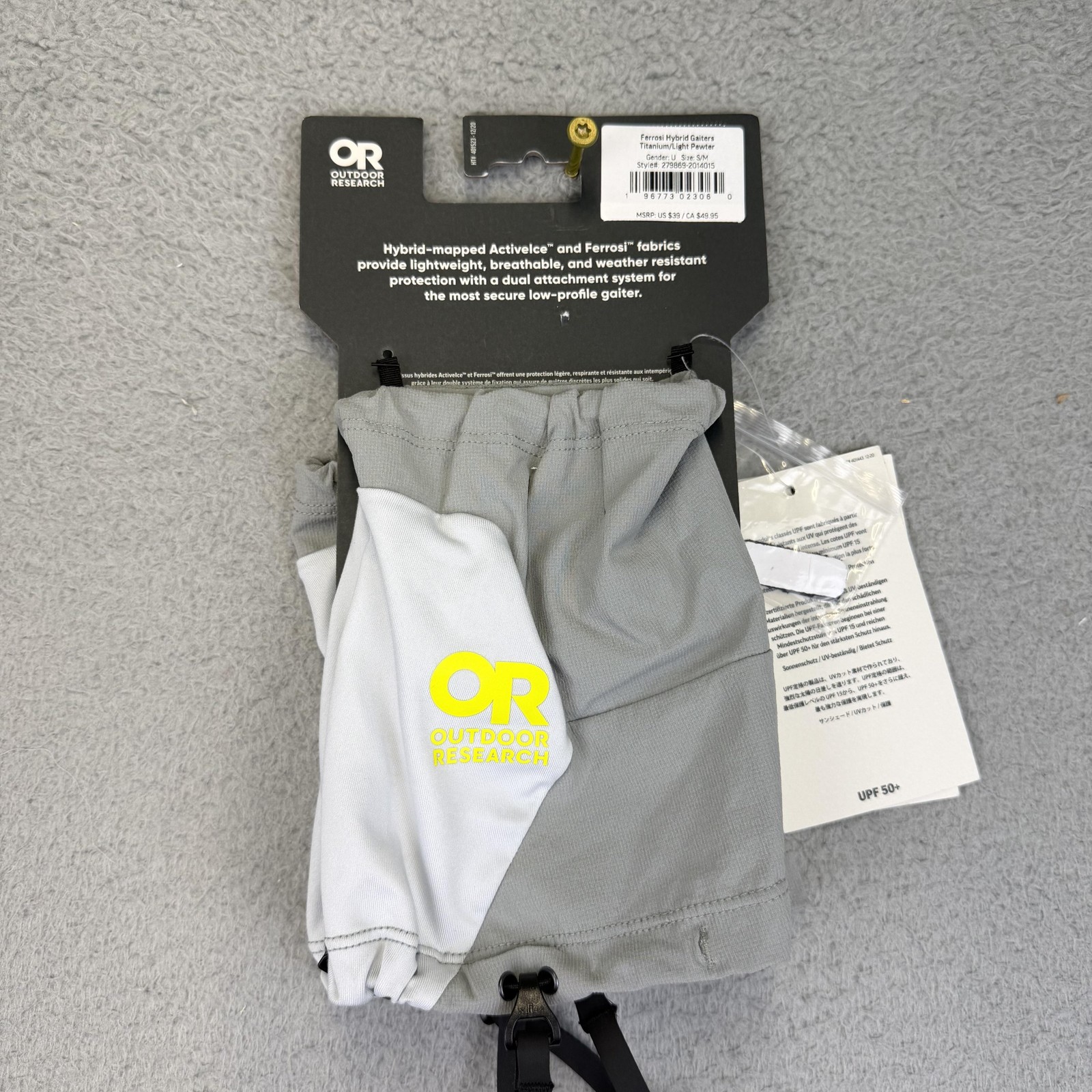 Outdoor Research Ferrosi Hybrid Gaiters S/M Titanium Light Pewter Unisex Trail