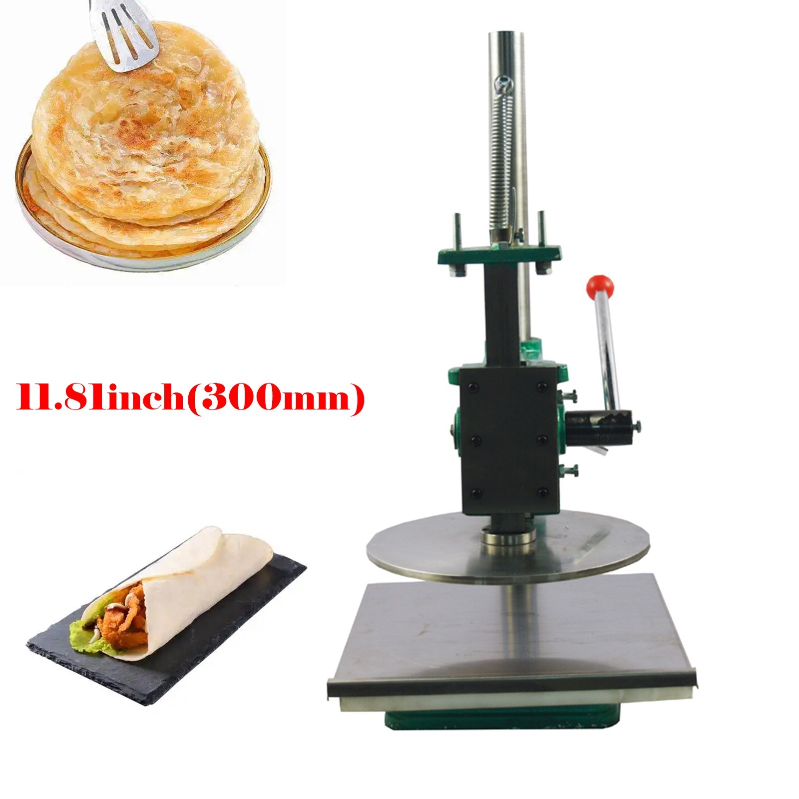 11.81inch/30CM Stainless Household Pizza Dough Pastry Manual Press Machine