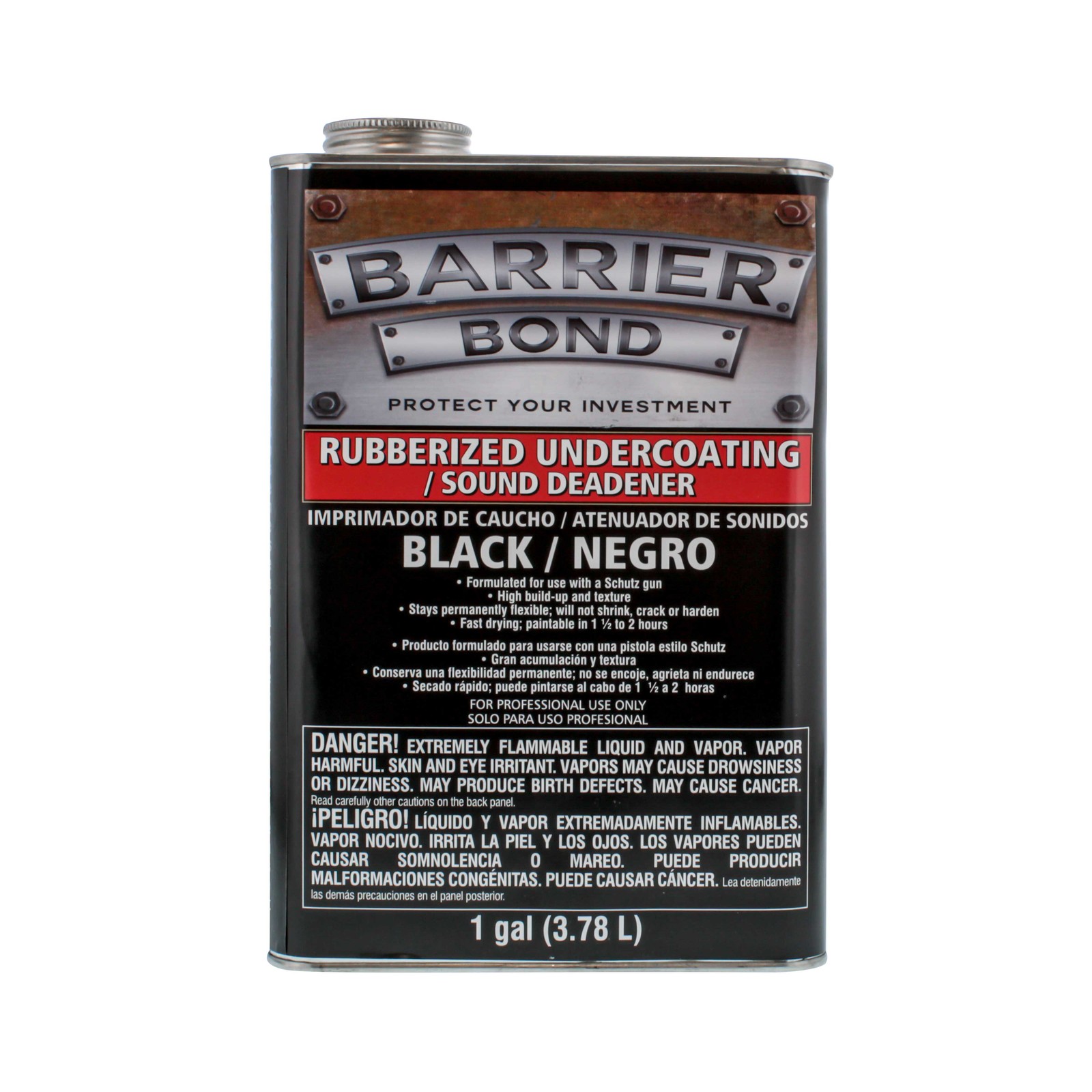 Barrier Bond Auto Body Rubberized Undercoating/Sound Deadener - Black - Gallon